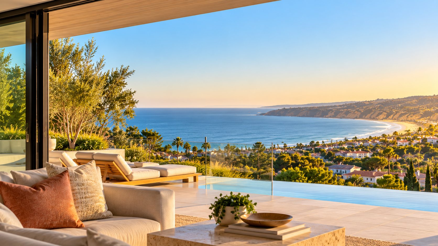 Golden hour coastal retreat